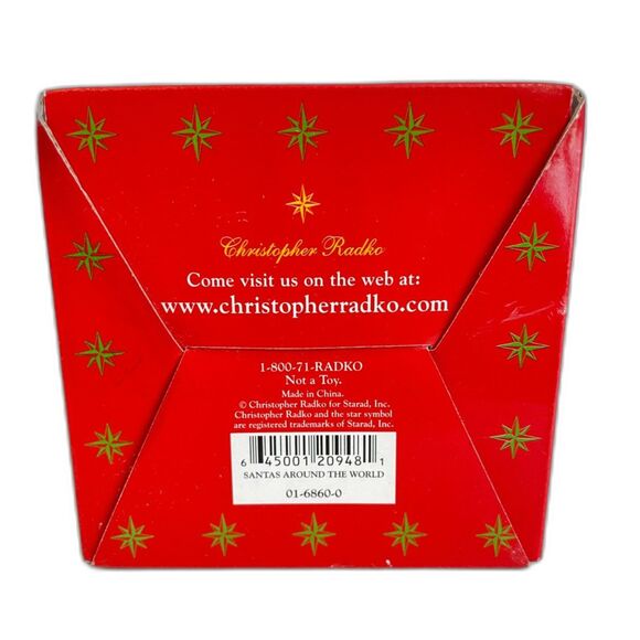 NIB Christopher Radko Vintage Santas Around the World Christmas Tree Ornament - Picture 5 of 8